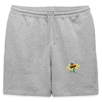 Abeille Happy Summer Motif Fleur D’abeille - Short de survêtement homme premium - gris chiné - Devant - AI Model Male 178 light (178cm)