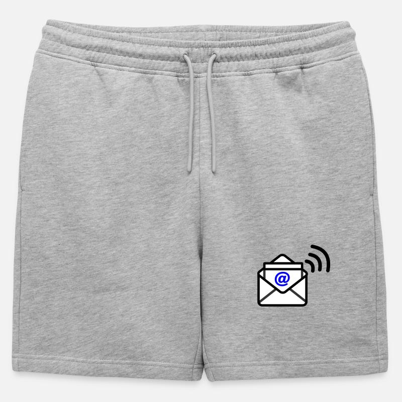 Logo E-Mail - Männer Premium Organic Sweatshorts - Grau meliert