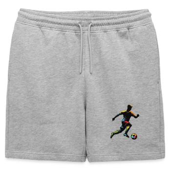 Des joueurs de football pour les fans de football - Short de survêtement homme premium - gris chiné - Devant - AI Model Male 178 light (178cm)