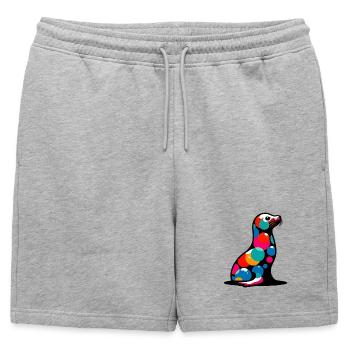 Phoque - Short de survêtement homme premium - gris chiné - Devant - AI Model Male 178 light (178cm)