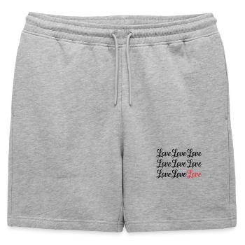 VALENTINE'S DAY. Bachelorette party. I LOVE YOU. I LOVE YOU. LOVE - Mens' Premium Organic Sweatshorts - heather grey - Front - AI Model Male 178 light (178cm)