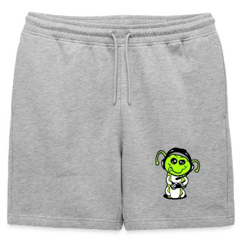 Gamer Caterpillar Nerd Gaming Controller Console Game - Mens' Premium Organic Sweatshorts - heather grey - Front - AI Model Male 178 light (178cm)