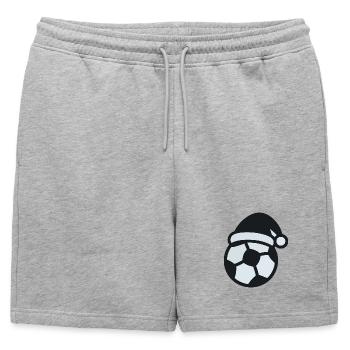 Soccer Snowman Christmas Sports - Mens' Premium Organic Sweatshorts - heather grey - Front - AI Model Male 178 light (178cm)