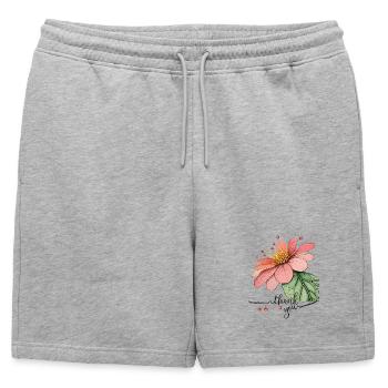 Fleur délicate, merci - Short de survêtement homme premium - gris chiné - Devant - AI Model Male 178 light (178cm)