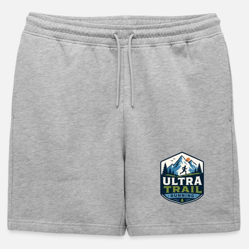 Ultra-Trailrunning - Männer Premium Organic Sweatshorts - Grau meliert