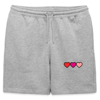 THANK YOU. MISTRESS. MASTER. HEART. THANK YOU MISTRESS. - Mens' Premium Organic Sweatshorts - heather grey - Front - AI Model Male 178 light (178cm)