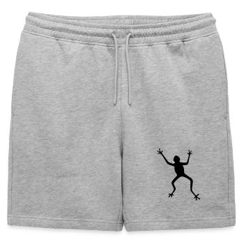 Frosch - Mens' Premium Organic Sweatshorts - heather grey - Front - AI Model Male 178 light (178cm)