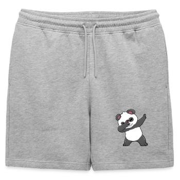 Panda Dabbing Kawaii - Short de survêtement homme premium - gris chiné - Devant - AI Model Male 178 light (178cm)