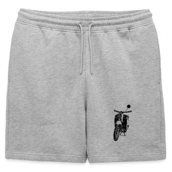 Schwalbe Moped - Mens' Premium Organic Sweatshorts - heather grey - Front - AI Model Male 178 light (178cm)