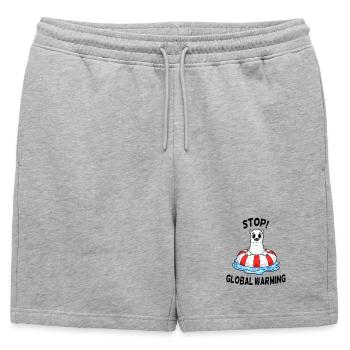 Changement climatique Protection du climat - Short de survêtement homme premium - gris chiné - Devant - AI Model Male 178 light (178cm)