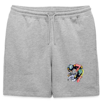 7 anniversaire garçon - 7 ans - J’ai 7 ans - Short de survêtement homme premium - gris chiné - Devant - AI Model Male 178 light (178cm)
