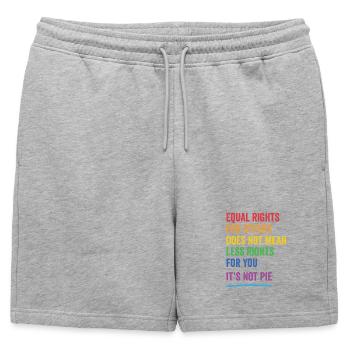 LGBT - Égalité des droits pour autrui - Short de survêtement homme premium - gris chiné - Devant - AI Model Male 178 light (178cm)