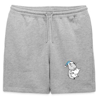 Goat Baby Domestic Goat - Mens' Premium Organic Sweatshorts - heather grey - Front - AI Model Male 178 light (178cm)