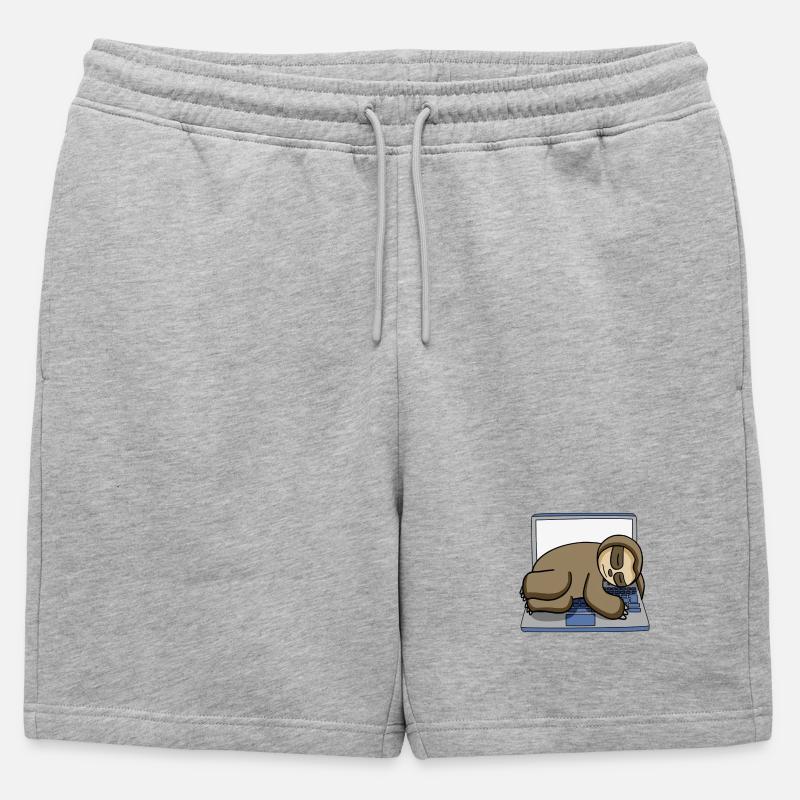 Computer Nerd Programmierer Geschenk - Männer Premium Organic Sweatshorts - Grau meliert