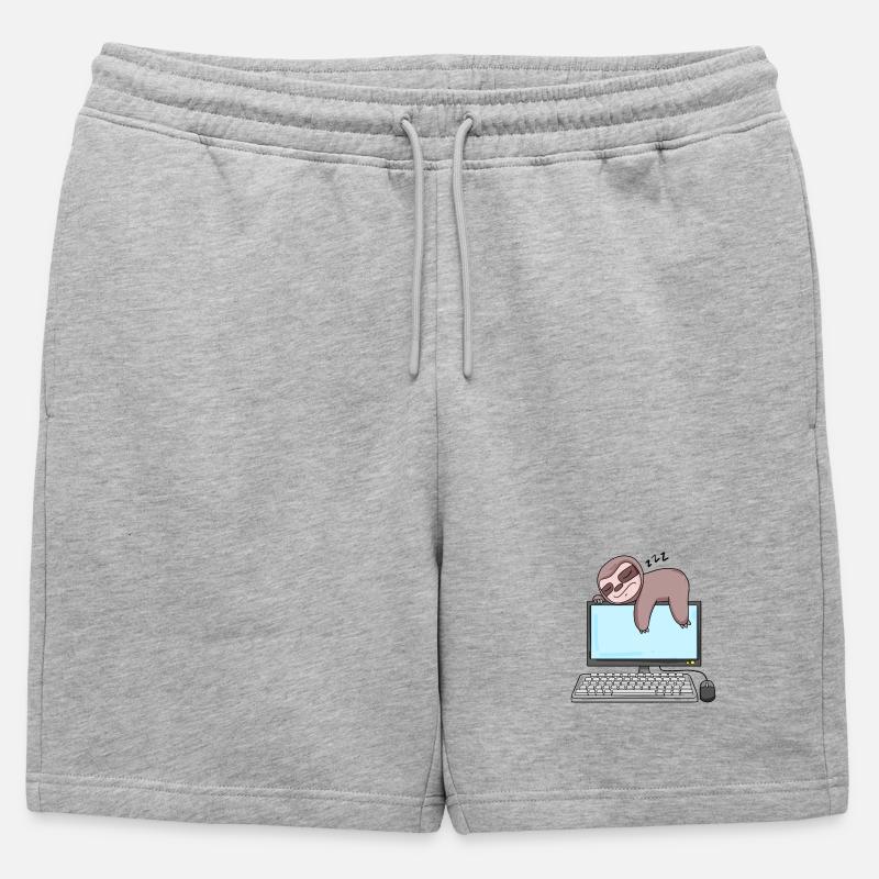 Computer Nerd Programmierer Geschenk - Männer Premium Organic Sweatshorts - Grau meliert