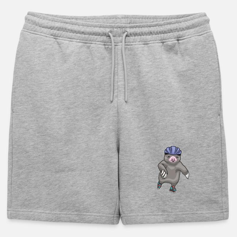 Maulwurf Inline skating Inline skates - Männer Premium Organic Sweatshorts - Grau meliert