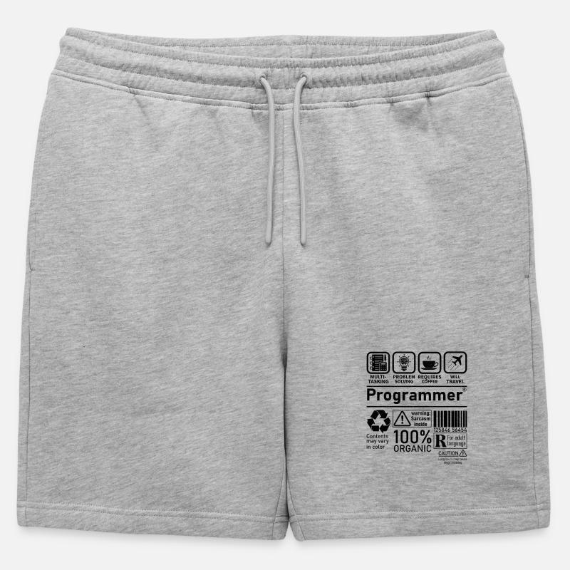 Programmer multi tasking problem solving requires - Mens' Premium Organic Sweatshorts - heather grey