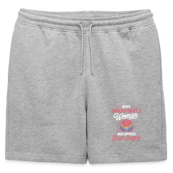 Motif de chirurgie cérébrale « Force des femmes » - Short de survêtement homme premium - gris chiné - Devant - AI Model Male 178 light (178cm)