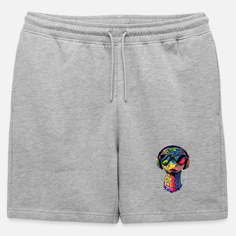 snake, python, cobra, rattlesnake, snakes - Mens' Premium Organic Sweatshorts - heather grey