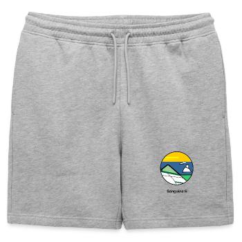 Bloodthirsty Corsica - Mens' Premium Organic Sweatshorts - heather grey - Front - AI Model Male 178 light (178cm)