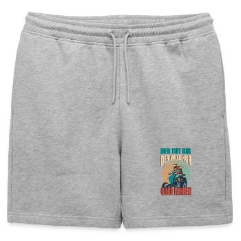 Il ne fait rien, il veut juste conduire un quad, un quad - Short de survêtement homme premium - gris chiné - Devant - AI Model Male 178 light (178cm)