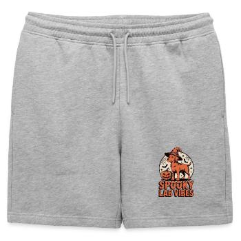 Effrayant Foxred Labrador Halloween - Short de survêtement homme premium - gris chiné - Devant - AI Model Male 178 light (178cm)