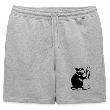 Le rat comme étalon de bureau - Short de survêtement homme premium - gris chiné - Devant - AI Model Male 178 light (178cm)