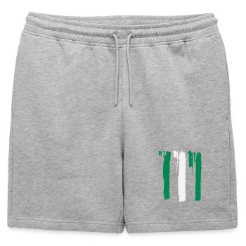Drapeau du Nigéria - Short de survêtement homme premium - gris chiné - Devant - AI Model Male 178 light (178cm)