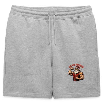 Ho, ho ! Un super entraînement de Noël amusant chez Fit - Short de survêtement homme premium - gris chiné - Devant - AI Model Male 178 light (178cm)