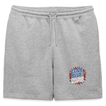 Réponse au traumatisme en soins intensifs Infirmier Code Blue - Short de survêtement homme premium - gris chiné - Devant - AI Model Male 178 light (178cm)