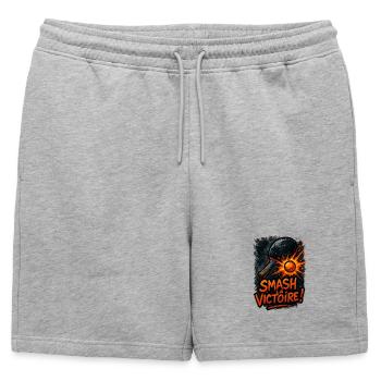 Smash la victoire ! Ping Pong - Short de survêtement homme premium - gris chiné - Devant - AI Model Male 178 light (178cm)