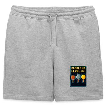 Paddle Up, Level Up Ping Pong - Short de survêtement homme premium - gris chiné - Devant - AI Model Male 178 light (178cm)