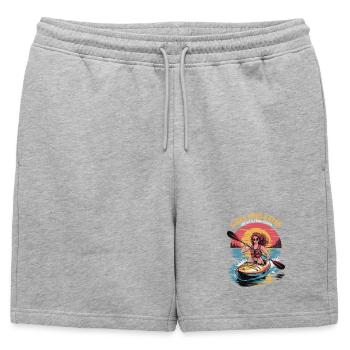Cadeaux Girls Who Kayak Heaven Design - Short de survêtement homme premium - gris chiné - Devant - AI Model Male 178 light (178cm)