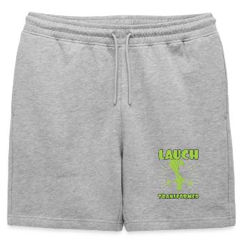 HALTÉROPHILE DE POIREAU TRANSFORMÉ Drôle - Short de survêtement homme premium - gris chiné - Devant - AI Model Male 178 light (178cm)