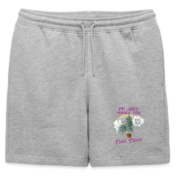 Ting Tong - Short de survêtement homme premium - gris chiné - Devant - AI Model Male 178 light (178cm)