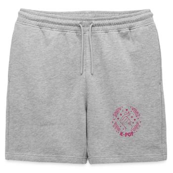 K-Pop Cœur de doigt Musique coréenne Amour mignon K-Pop - Short de survêtement homme premium - gris chiné - Devant - AI Model Male 178 light (178cm)