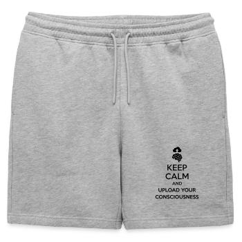 Téléchargez votre conscience - Blague sarcastique sur la technologie - Short de survêtement homme premium - gris chiné - Devant - AI Model Male 178 light (178cm)