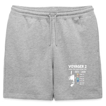 Voyager 2 Raumsonde Leaving The Solar System Tour - Männer Premium Organic Sweatshorts - Grau meliert - Vorne - AI Model Male 178 light (178cm)
