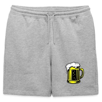 Beer Mug Symbol Beer - Mens' Premium Organic Sweatshorts - heather grey - Front - AI Model Male 178 light (178cm)