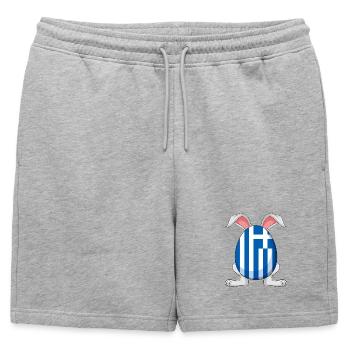 Petit Tsourekaki Lapin grec de Pâques - Short de survêtement homme premium - gris chiné - Devant - AI Model Male 178 light (178cm)