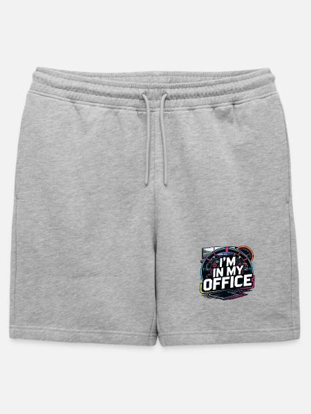 I'm in my office - Mens' Premium Organic Sweatshorts - heather grey