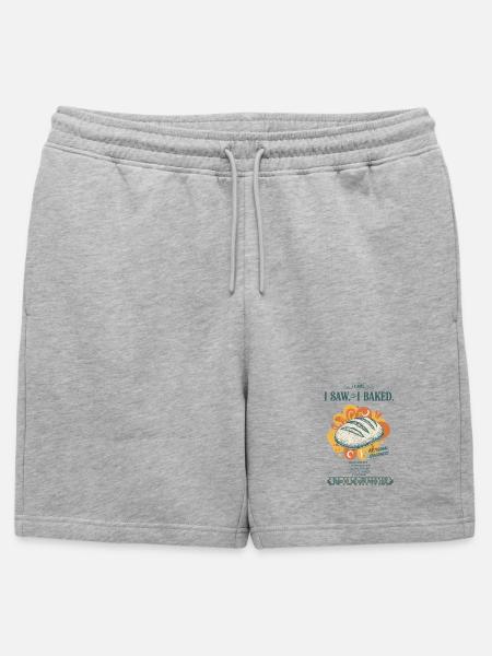 sourdough bread baking baker sourdough starter - Mens' Premium Organic Sweatshorts - heather grey