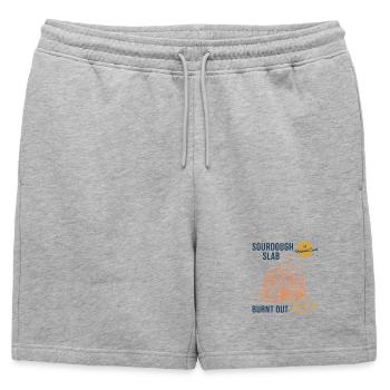 Boulanger au pain au levain La Dalle au levain - Short de survêtement homme premium - gris chiné - Devant - AI Model Male 178 light (178cm)