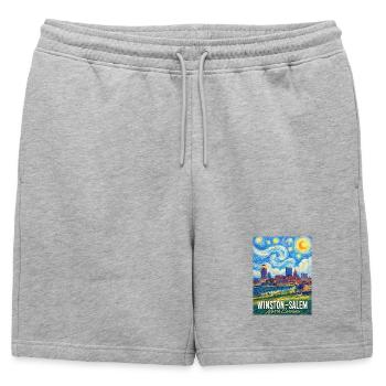 Winston-Salem, Caroline du Nord - Short de survêtement homme premium - gris chiné - Devant - AI Model Male 178 light (178cm)