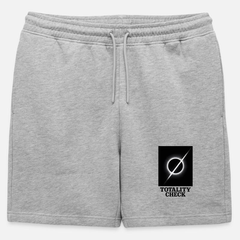 Totality checked | Eclipse - Mens' Premium Organic Sweatshorts - heather grey