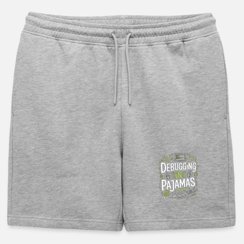 Remote Developer Debugging In Software Developer - Männer Premium Organic Sweatshorts - Grau meliert