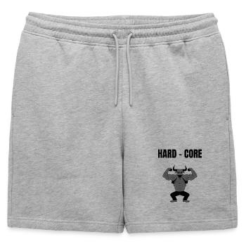 Pouvoir du Minotaure Hardcore - Short de survêtement homme premium - gris chiné - Devant - AI Model Male 178 light (178cm)