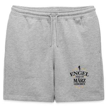 Ange de mars - Short de survêtement homme premium - gris chiné - Devant - AI Model Male 178 light (178cm)