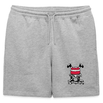 Le Père Noël coincé dans la cheminée - Short de survêtement homme premium - gris chiné - Devant - AI Model Male 178 light (178cm)