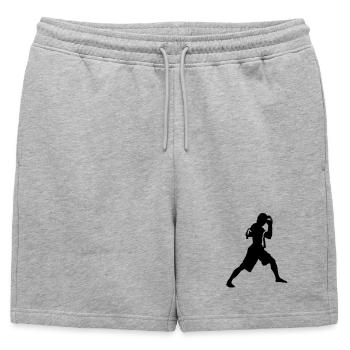 kickboxing - Short de survêtement homme premium - gris chiné - Devant - AI Model Male 178 light (178cm)